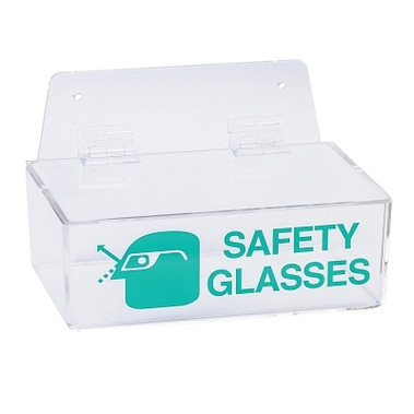 Brady Safety Glasses Holders, 9 in x 6 in x 3 in, Green/Clear (1 EA / EA)
