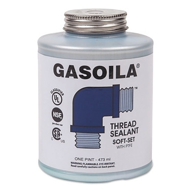 Gasoila Chemicals Soft-Set Thread Sealant, 1 pt Brush Top Can, Blue/Green (12 EA / CA)