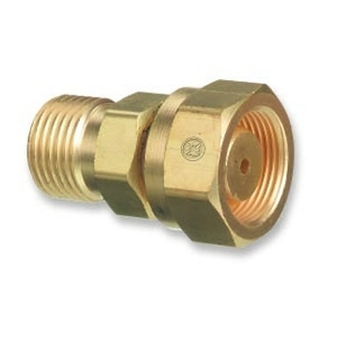 Western Enterprises Brass Cylinder Adaptors, From CGA520 B Tank Acetylene To CGA300 Commercial Acetylene (1 EA / EA)