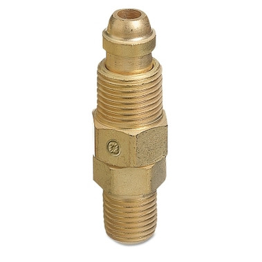 Western Enterprises Inert Arc Hose and Torch Adaptor, 200 psig, Brass, B-Size 5/8 in-18 RH (M) to 1/4 in NPT (M) (1 EA / EA)