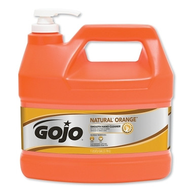 Gojo NATURAL* ORANGE Smooth Hand Cleaner, 1 gal, Pump Bottle (4 BTL / CS)