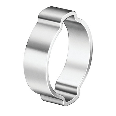Oetiker 2-Ear Zinc-Plated Hose Clamp, 13/16 in OD, 0.709 in to 0.866 in dia, 0.354 in W, Steel (100 EA / BAG)