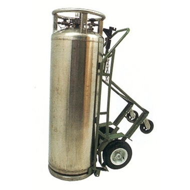 Saf-T-Cart Tilt-Back Cylinder Hand Truck, Holds 1 Cylinder, 20 in dia, 12 in Pneumatic Wheels (1 EA / EA)