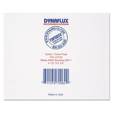 Dynaflux TUFCOTE Polycarbonate Hard Coated Lens, Scratch Resistant, 4-1/2 in x 5-1/4 in, Polycarbonate, Clear (1 EA / EA)