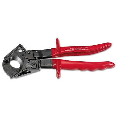 Klein Tools Ratcheting Cable Cutter, 10.25 in OAL, Shear Cut, 600 to 750 kcmil Cable, 1-1/8 in Data Cable, 600 to 750 MCM Wire (1 EA / EA)
