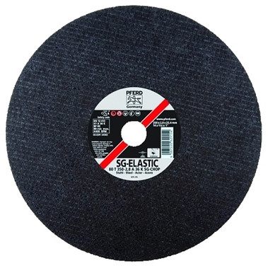 Pferd Type 1 General Purpose A-SG Chop Saw Cut-Off Wheel, 14 in dia, 3/32 in Thick, 1 in Arbor, 36 Grit (10 EA / BOX)