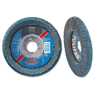 Pferd POLIFAN SGP Zircon-Curve Radial Type PFR Flap Disc, 4-1/2 in x 5/8 in, 40 Grit, 7/8 Arbor, 13,300 RPM (1 EA / EA)