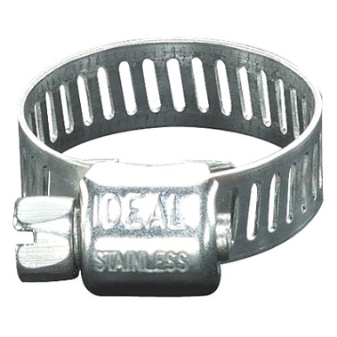 Ideal 62P Series Small Diameter Clamp, 5/16" Hose ID, 1/4-5/8" Dia, Stnls Stl 201/301 (10 EA / BOX)