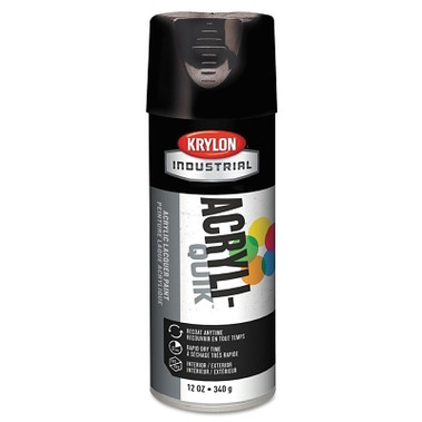 Krylon Interior/Exterior Industrial Maintenance Paint, 12 oz Aerosol Can, Glossy Black (6 CN / CA)