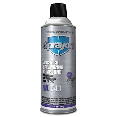 Sprayon Zinc-Rich Cold Galvanizing Compound, 16 oz Aerosol Can (12 CN / CS)