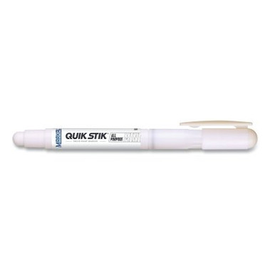 Markal Quik Stik All Purpose Mini Solid Paint Marker, White, 3/8 in Tip, Bullet (12 EA / DZN)