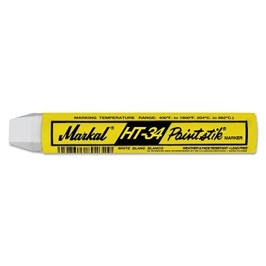 Markal Paintstik HT-34 Markers, 3/4 in X 4 5/8 in, White (144 MKR / CS)