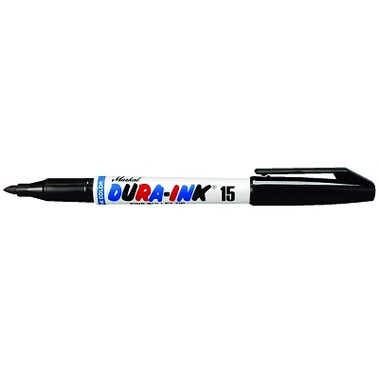Markal Dura-Ink 15 Markers, Black, 1/16 in, Felt (12 EA / PK)