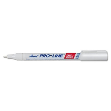Markal PRO-LINE Fine Liquid Paint Marker, White, 1/16 in Tip, Fine (1 EA / EA)