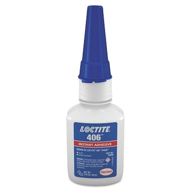 Loctite 406 Prism Instant Adhesive, Surface Insensitive, 20 g, Bottle, Clear (1 BTL / BTL)