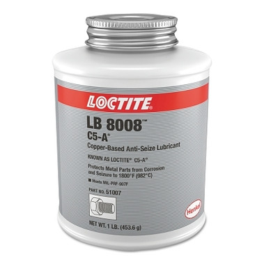 Loctite LB 8008 C5-A Copper Based Anti-Seize Lubricant, 1 lb Brush Top Can (1 CN / CN)