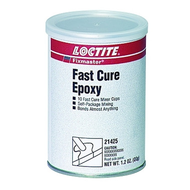 Loctite Fixmaster Fast Cure Epoxy, Mixer Cup, 0.12 oz, Capsule, Grey (1 CAN / CAN)
