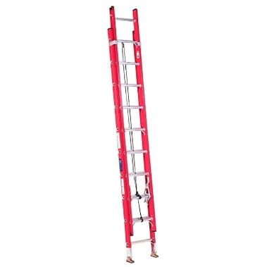 Louisville Ladder FE3200 Series Fiberglass Channel Extension Ladder, 20 ft, Class IA, 300 lb (1 EA / EA)