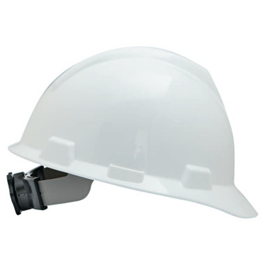 MSA V-Gard Protective Caps, Fas-Trac Ratchet, Cap, White, Large (1 EA)