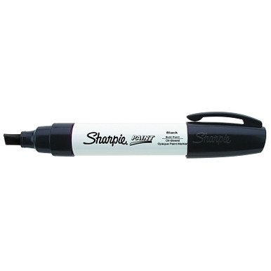 Sharpie Oil Based Paint Marker, Black, Bold, Chisel (6 EA / PK ...