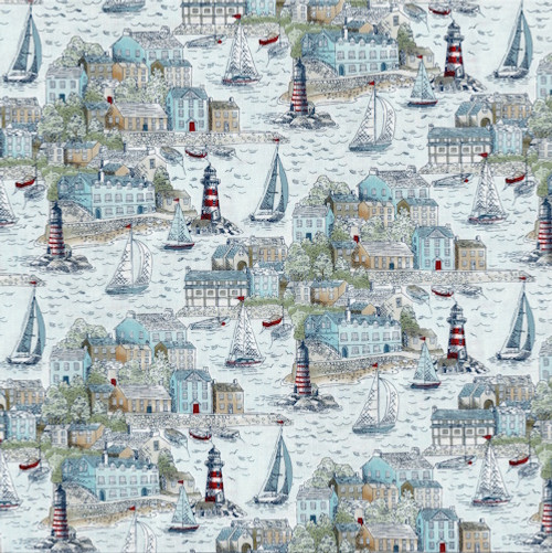 High tide harbour view