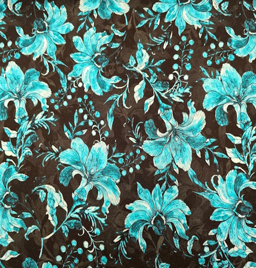 Avalana viscose jersey tukos blommor