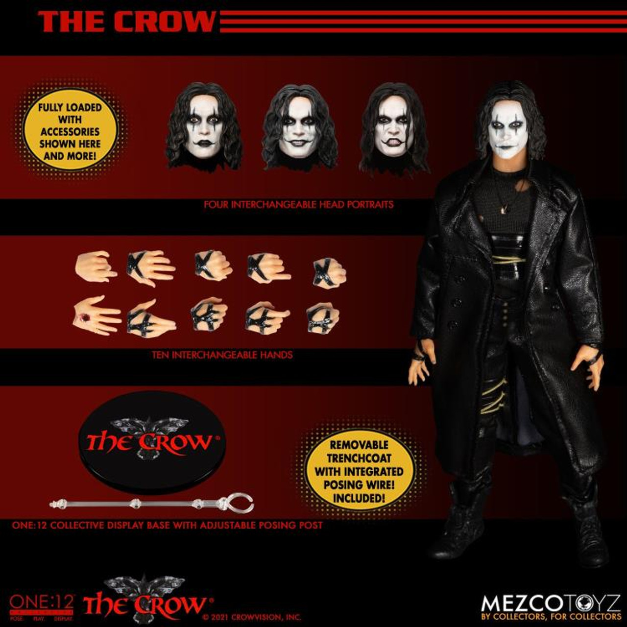 The Crow エリック・ドレイヴン アクションフィギュア Premier Collection The Crow - Eric Draven Dark Hero