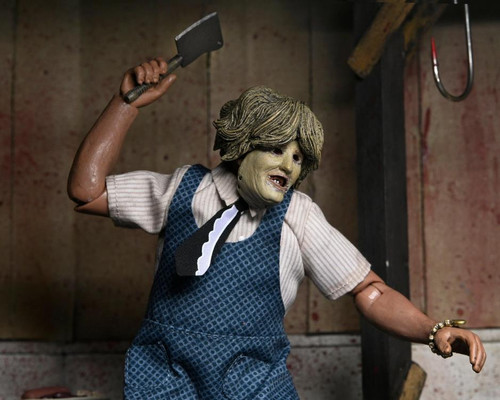 The Texas Chainsaw Massacre Leatherface with Old Lady Mask Clothed Action Figure