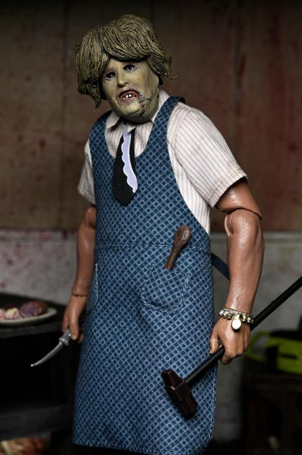 The Texas Chainsaw Massacre Leatherface with Old Lady Mask Clothed Action Figure