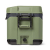 A side handle and drain plug can be found on the side of the Igloo BMX 72 heavy duty fishing and camping cool box.