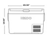 Igloo ICF60 Mains or 12 Volt Large Portable Compressor Fridge Freezer 50631 dimensions