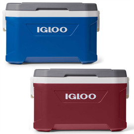 Igloo Latitude 52 ice cool box in red, blue and green colourways