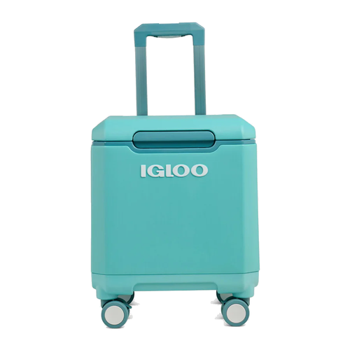 Igloo Tag Along Too Spinner Passive Cool Box Teal Front View