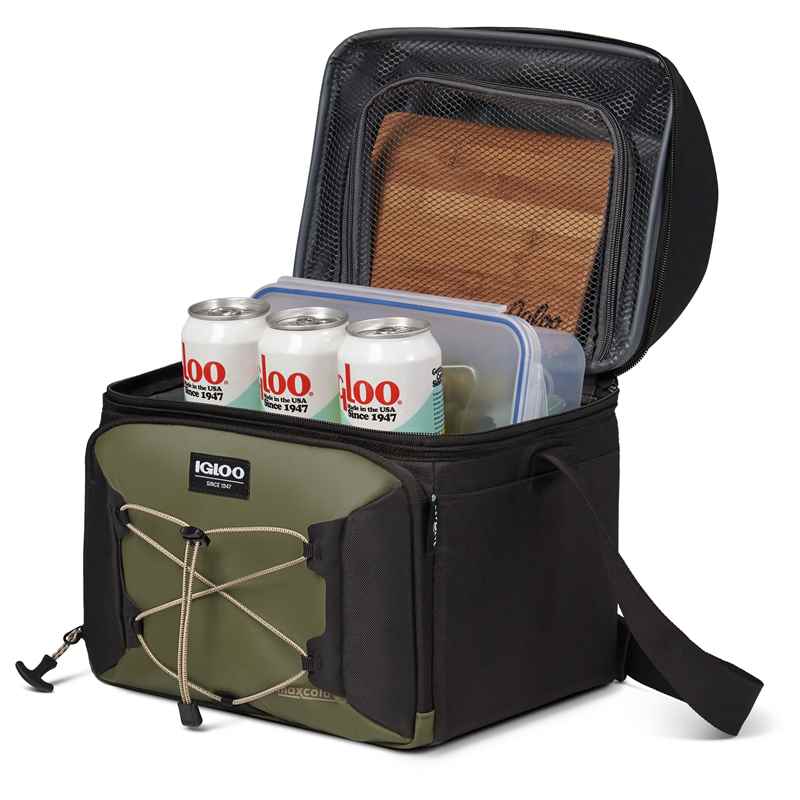 MaxCold DUO Igloo Soft Cooler Gripper Lunch Bag, Portable Dual