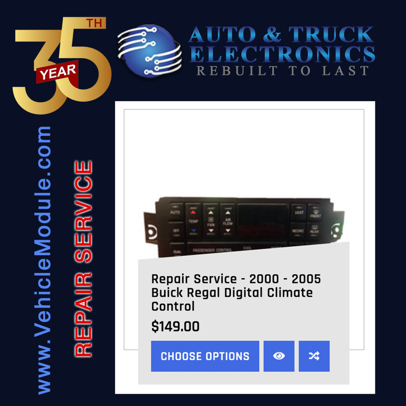 Revive Your Ride: Repair Service for 2000-2005 Buick Regal Century Digital Climate Control