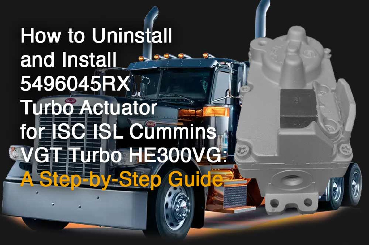 How to Uninstall and Install 5496045RX Turbo Actuator for ISC ISL Cummins VGT Turbo HE300VG: A Step-by-Step Guide