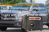 Diagnosing and Replacing Faulty Transmission Computers in 2002 Dodge Ram 1500 Trucks with 46RE, 47RE or 48RE Transmissions