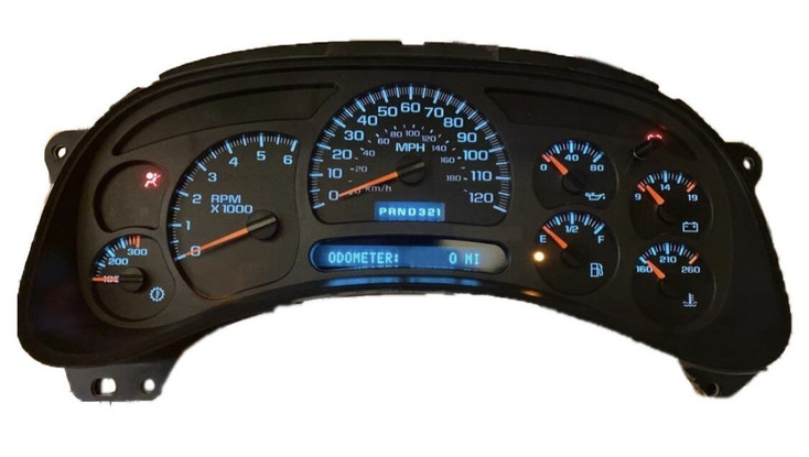 2003 - 2005 7 Gauges Chevy Avalanche GAS Instrument Cluster bfi
