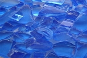 Blue Decorative Fire Pit Glass