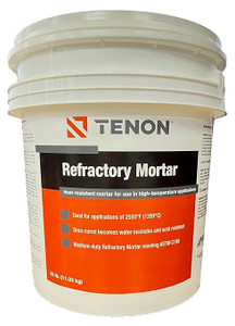 Tenon|  Refractory Mortar 25 lbs | - High Temperature Mix for Fireplaces, Fire Pits, Chimneys, and More