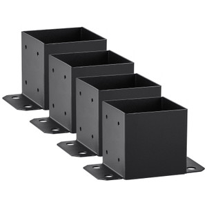 6x6 Post Base 4 Pcs, Inner Size 5.6"x5.6" Post Base Brackets, Heavy Duty Powder-Coated Post Anchor Matte Black Wood Post Brackets for Pavilion Deck Railing Support Deck Base Plate 6x6 Post Base 4 Pcs, Inner Size 5.6"x5.6" Post Base Brackets, Heavy Duty Powder-Coated Post Anchor Matte Black Wood Post Brackets for Pavilion Deck Railing Support Deck Base Plate