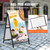 VEVOR A Frame Sidewalk Sign, 24x36 Inch Heavy Duty Slide-in Signboard Holder, Double-Sided Folding Sandwich Board Signs, Steel Pavement Sign Poster for Outdoor Business Street Advertising (Frame only)