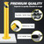 Safety Bollard Post 36/42 inch Height Safety Bollard, 3/3.5 inch Diameter Powder Coated Steel Bollard Post, Industrial Yellow Bolt Down Bollards with Anchor Bolts, Parking Post