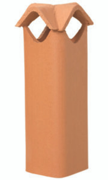 13" x 13" Diamond Clay Chimney Pot