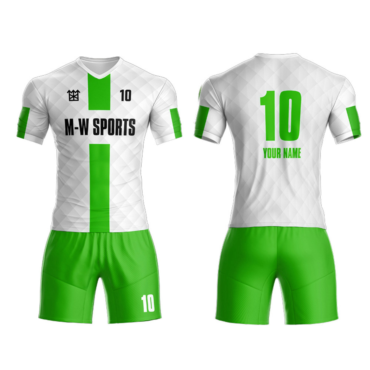 Custom Printed Sports Jersey Sublimated Apparel for Football - Simple Green  Pattern