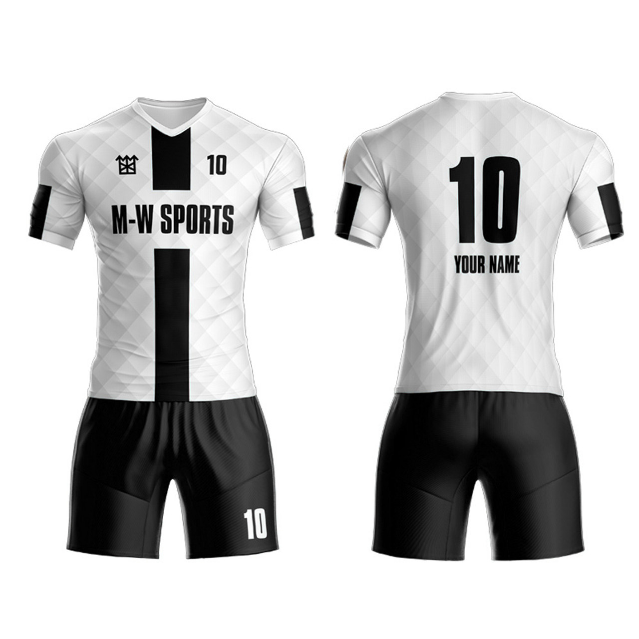 black and white football jersey team