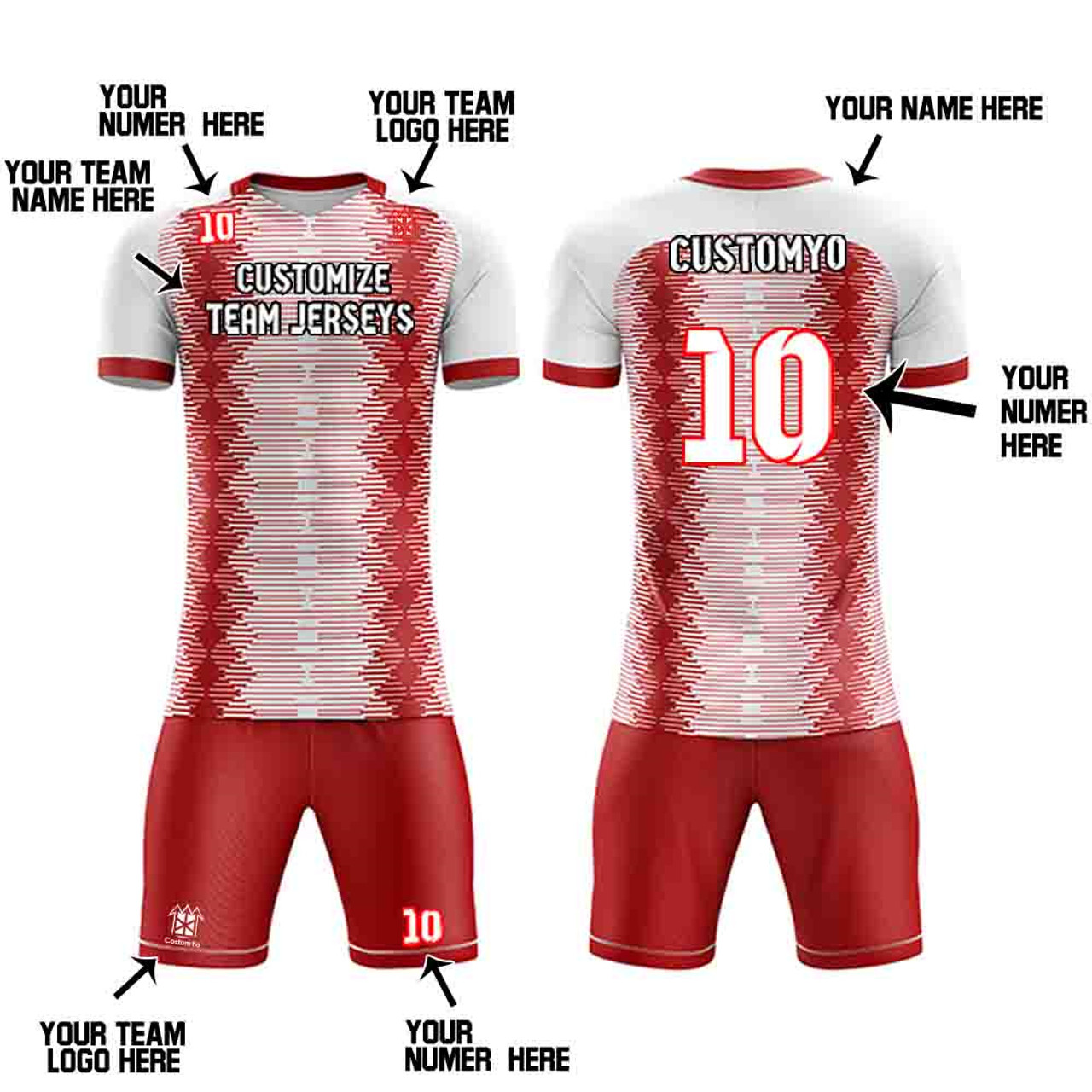 Create Personalized Sublimation Printing Breathable Soccer Team Jerseys  With Logo Name Number