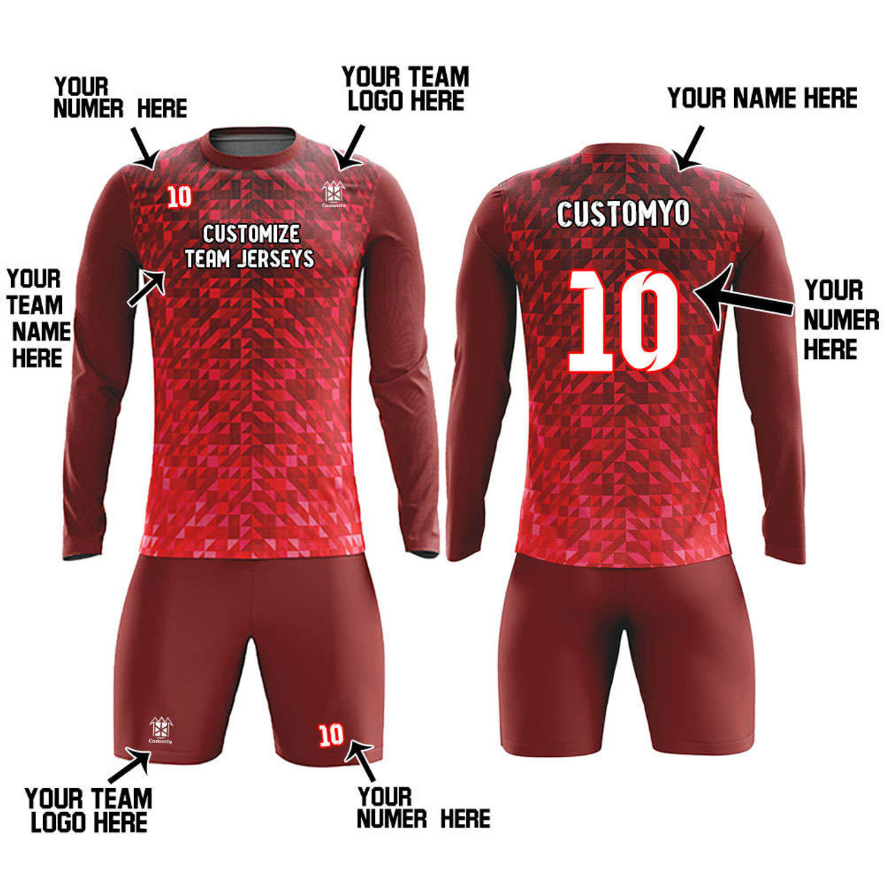 Sublimated Custom Soccer Goalkeeper Jerseys - Sports Team Apparel