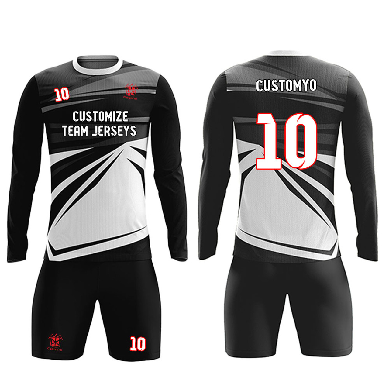 Custom Soccer Team Jerseys kits Full Sublimated Team name Player Names,Logo  and Numbers 900
