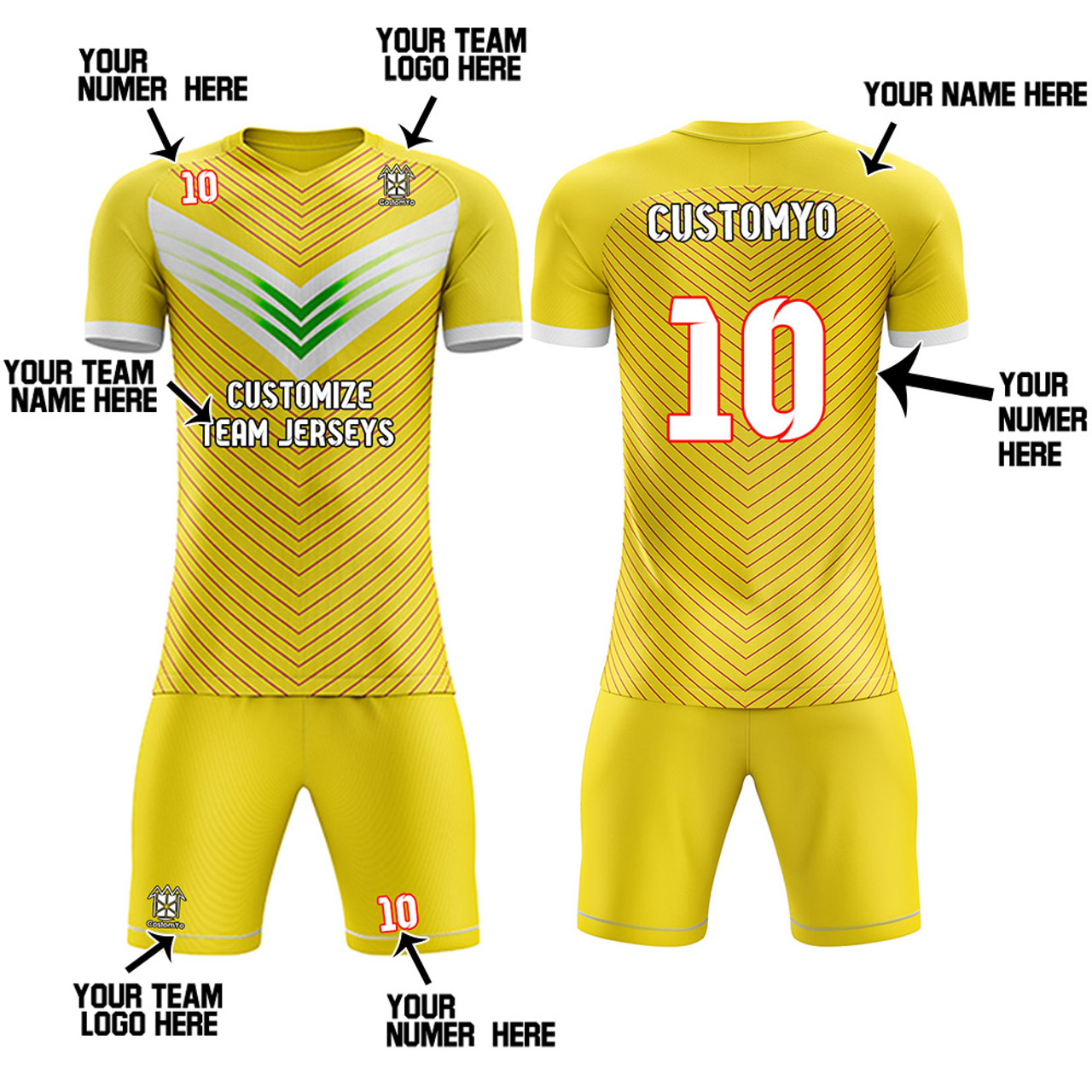 Custom Soccer Team Jerseys kits Full Sublimated Team name Player